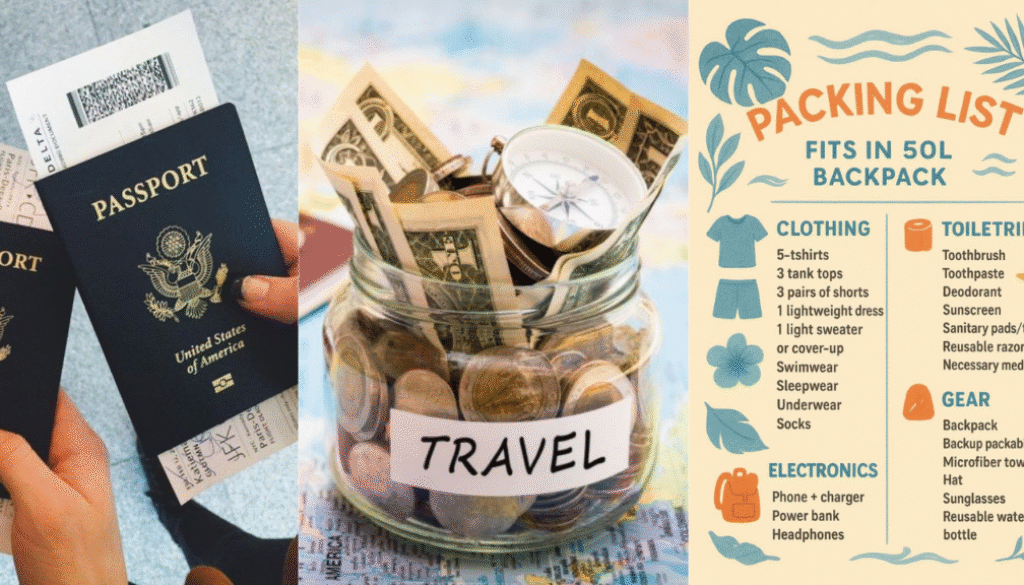 beginner travel checklist